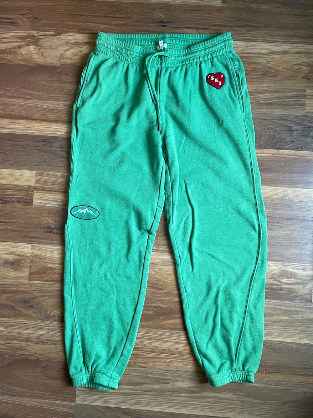 Aerie "The Big Chill" Ski Patch Jogger Sweatpants Green Size Medium